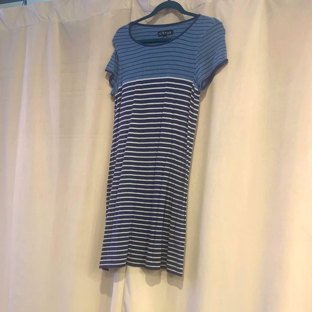 CITRUS striped shirt dress, size L.